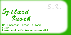 szilard knoch business card